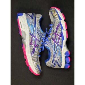 Asics GT-1000 2 Womens Running Shoes Silver Blue Pink T3R5N Size 6.5 New